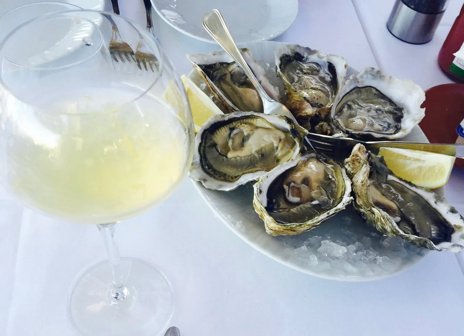 Sangria and oysters