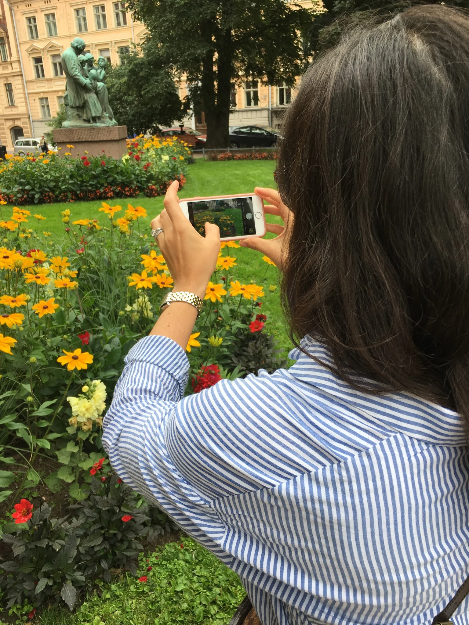 Dan caught me taking pictures of flowers - my favorite