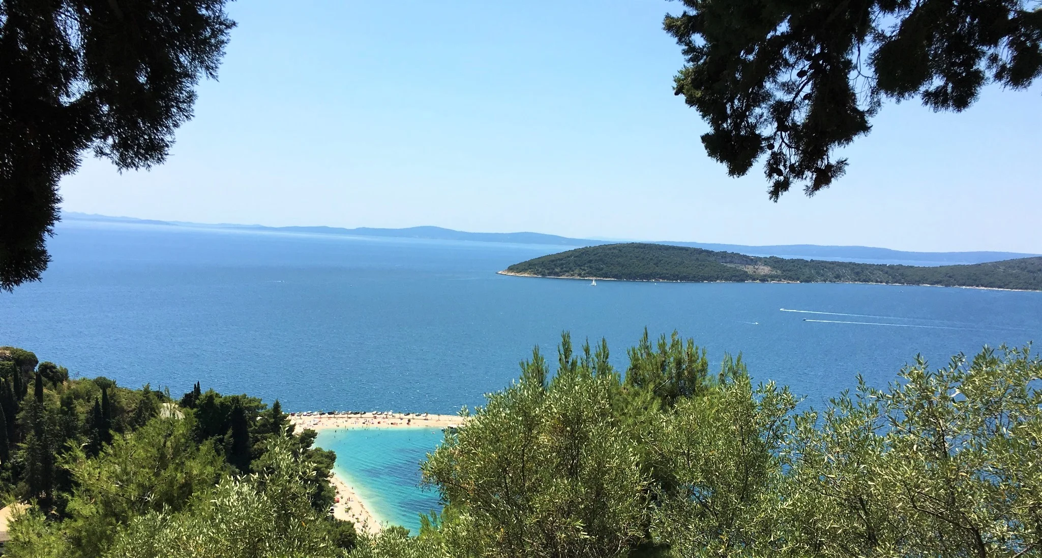 View of Kašjuni Beach from above