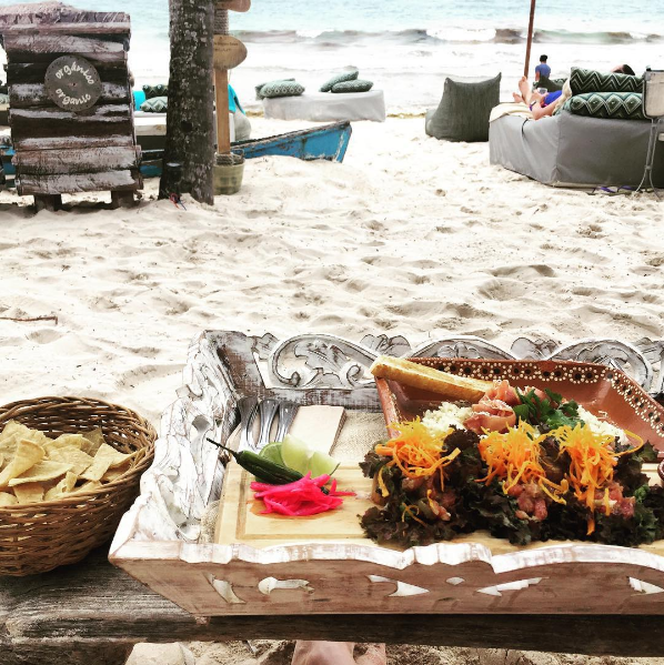 The best fish tacos and some amazing risotto at Hotel Be Tulum . 