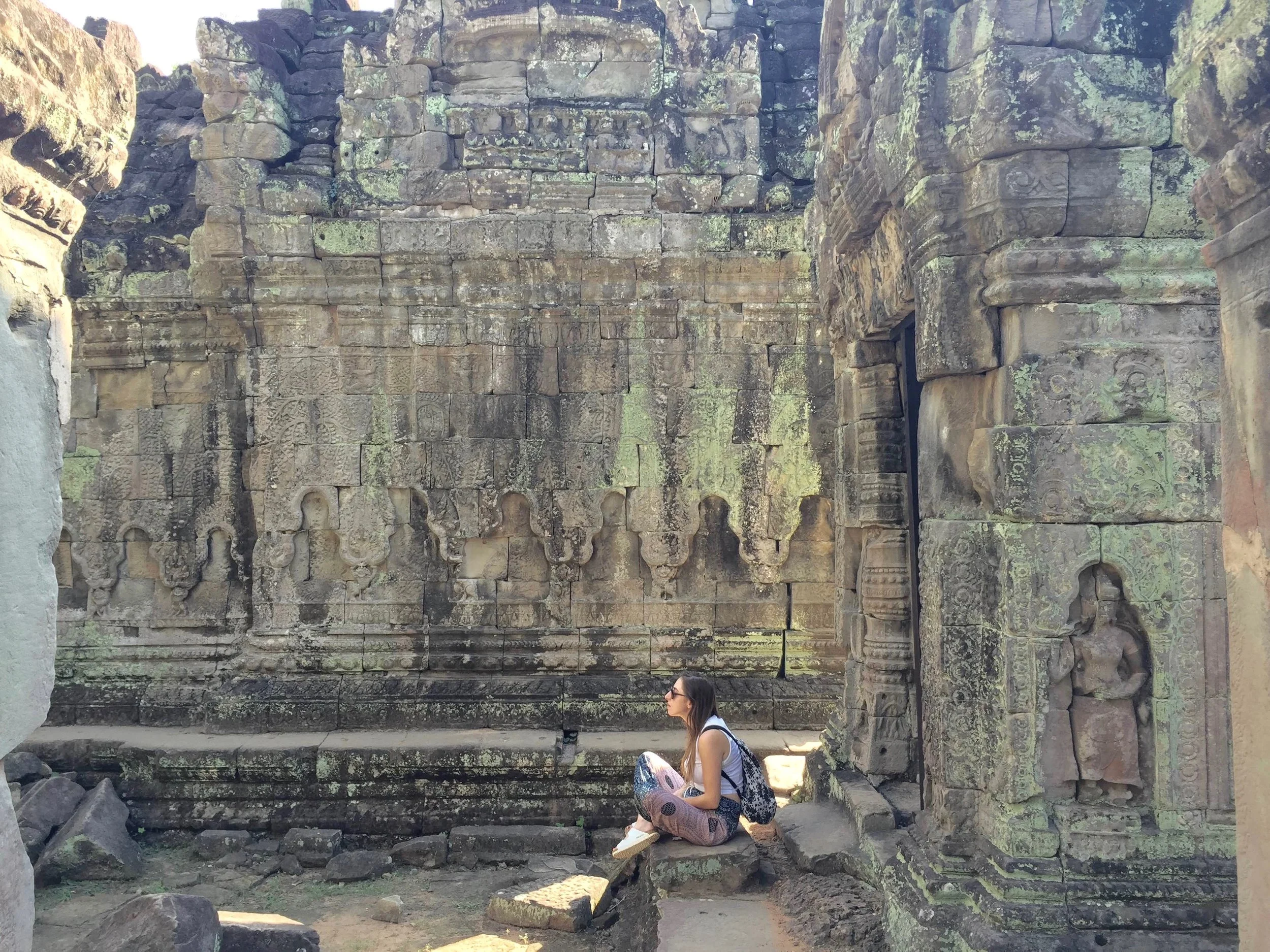 Contemplating the meaning of life at Preah Khan. 