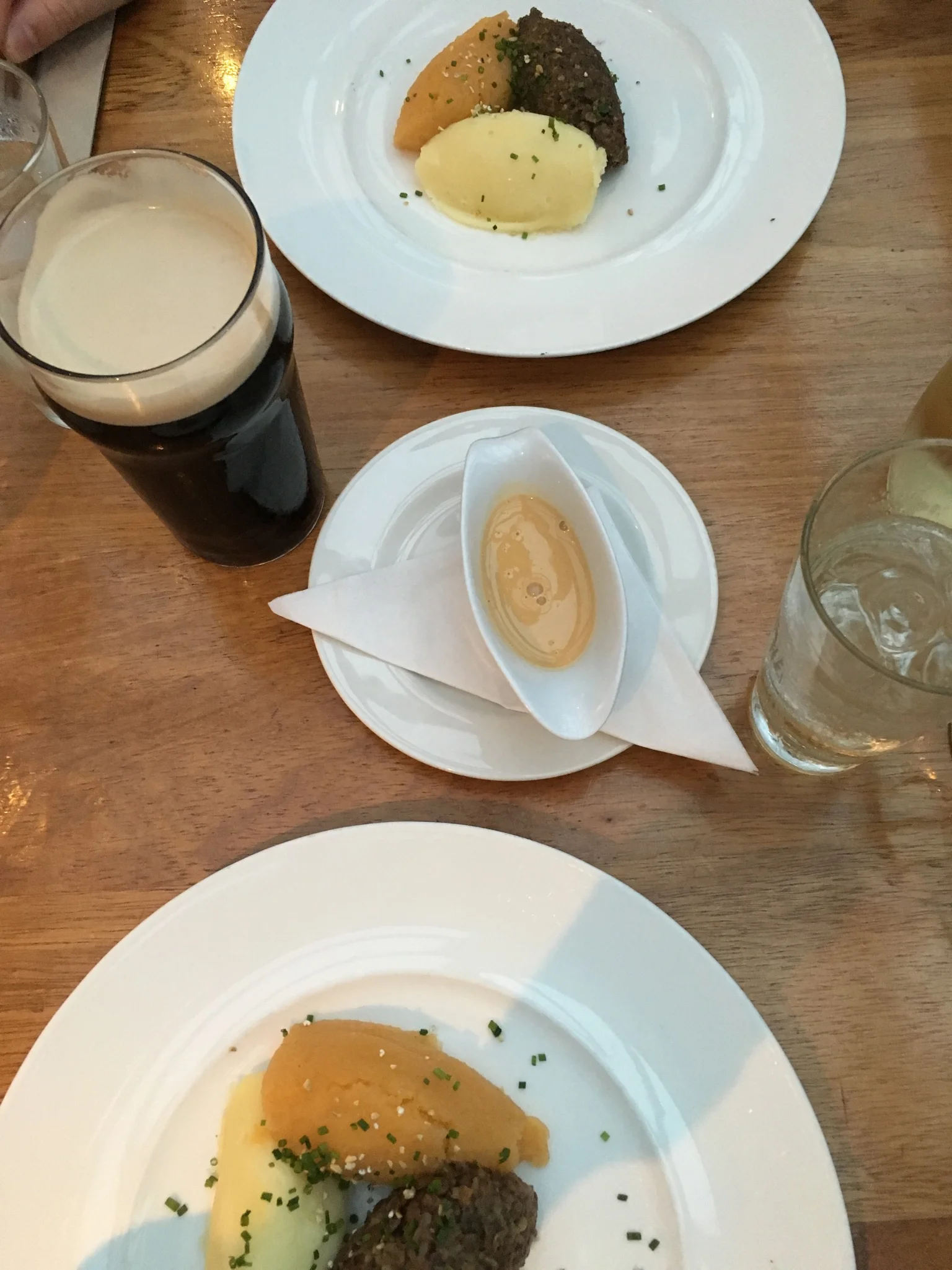 Haggis with neeps and tatties