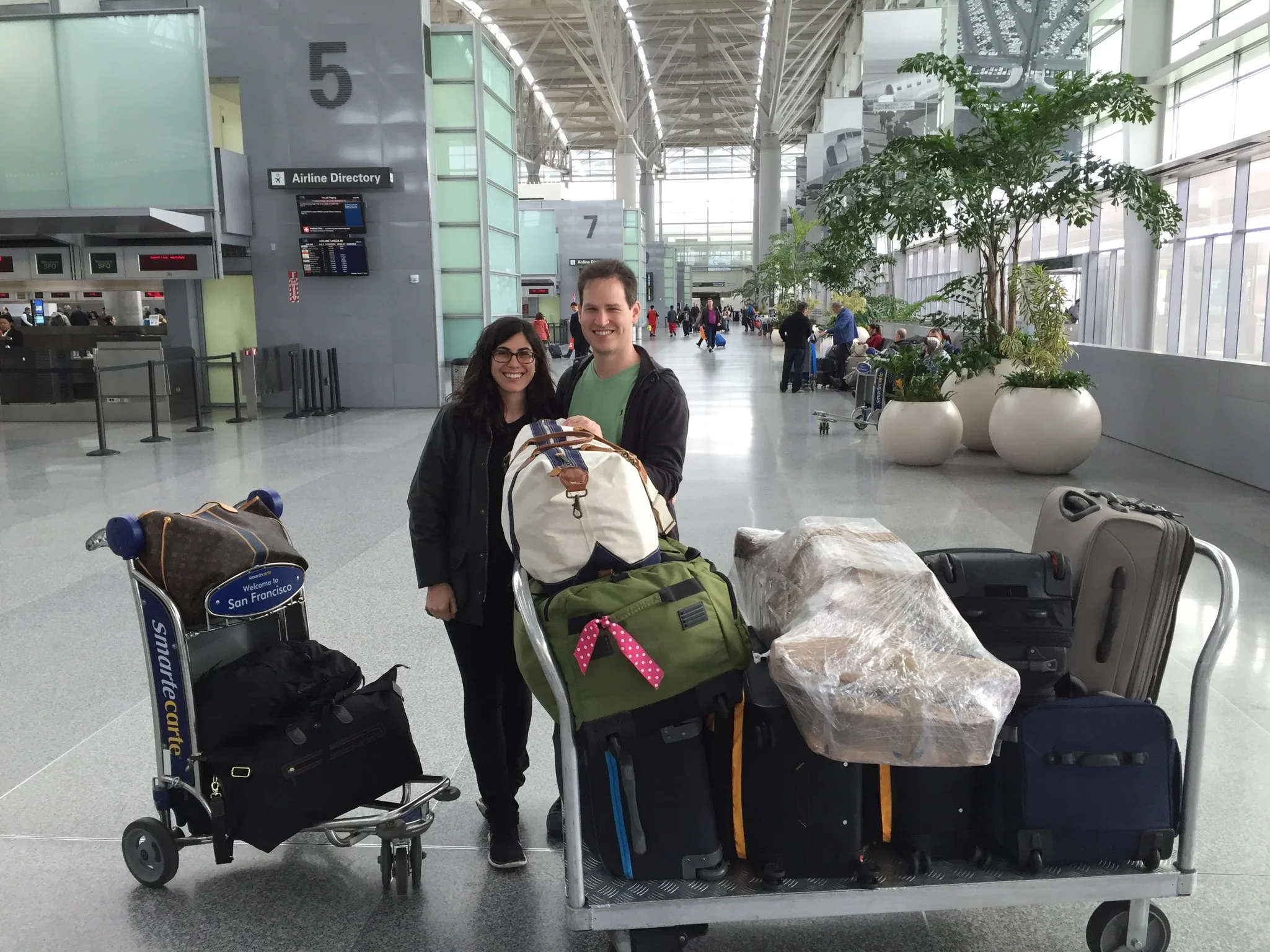 Our belongings leaving SFO