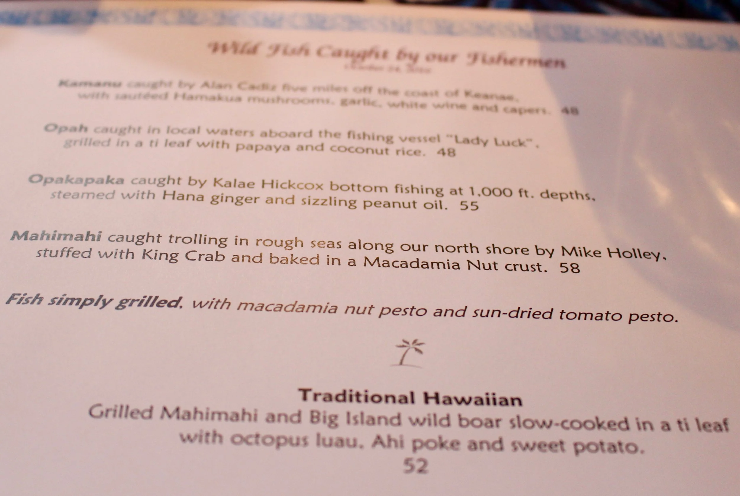 I read this menu with pure excitement, unsure of what I would order. 