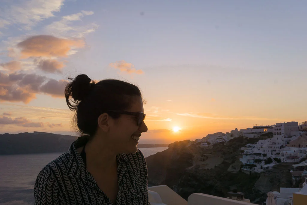 Sunset from our balcony.