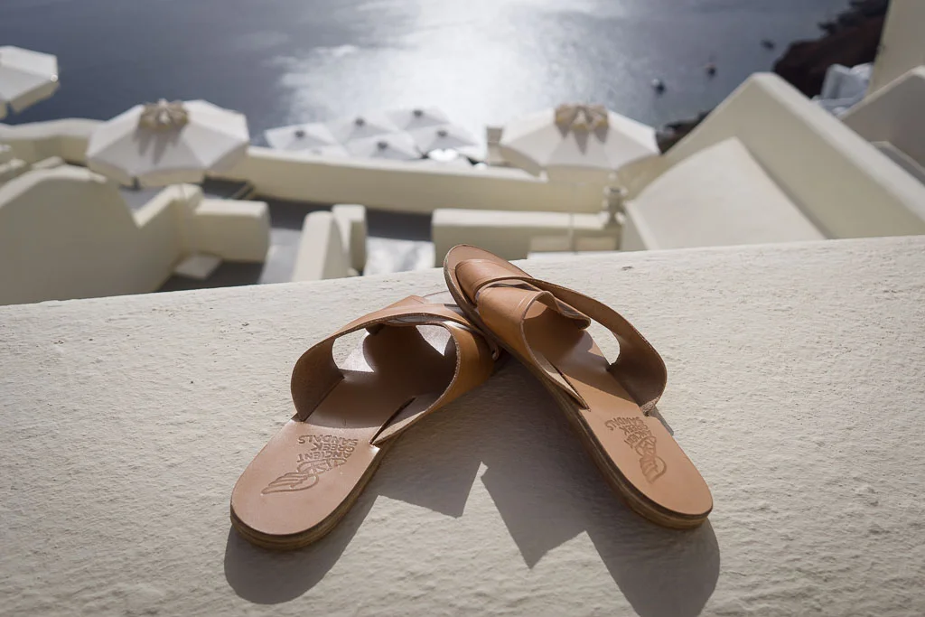 Getting artsy with my favorite Greek sandals.