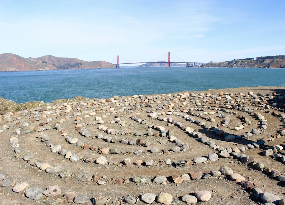 The Land's End Labyrinth is the perfect place to see the Golden Gate Bridge on a crisp, clear day. (November, 2016)