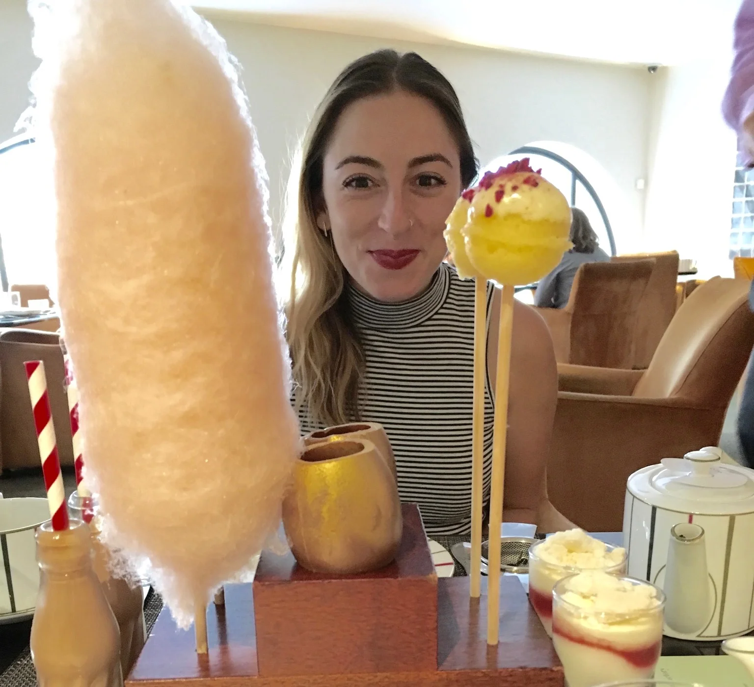A Charlie and the Chocolate factory themed " Tea Time " in London with my little sister. This is my happy face. (June, 2016)