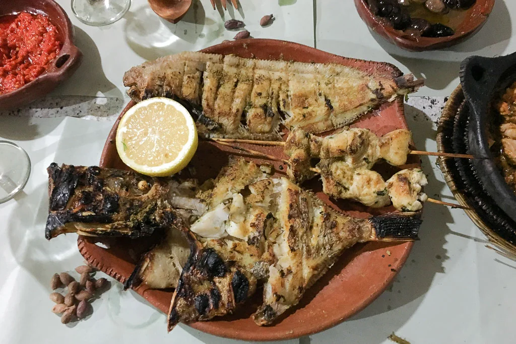 Fresh grilled fish.