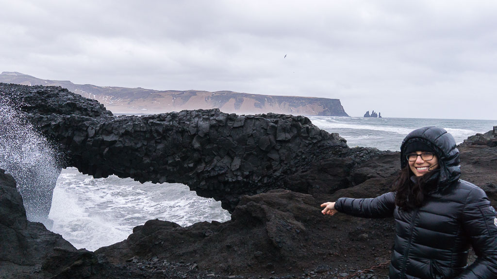 Don't go too close to the edge! Look at that wave that splashed up.