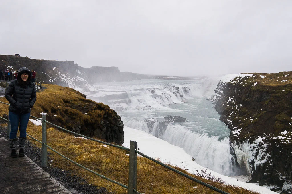 Excited we made it to Gullfoss!