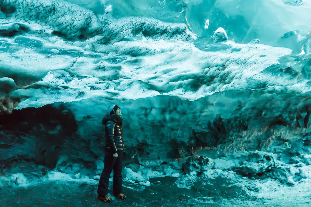 In an ice cave!