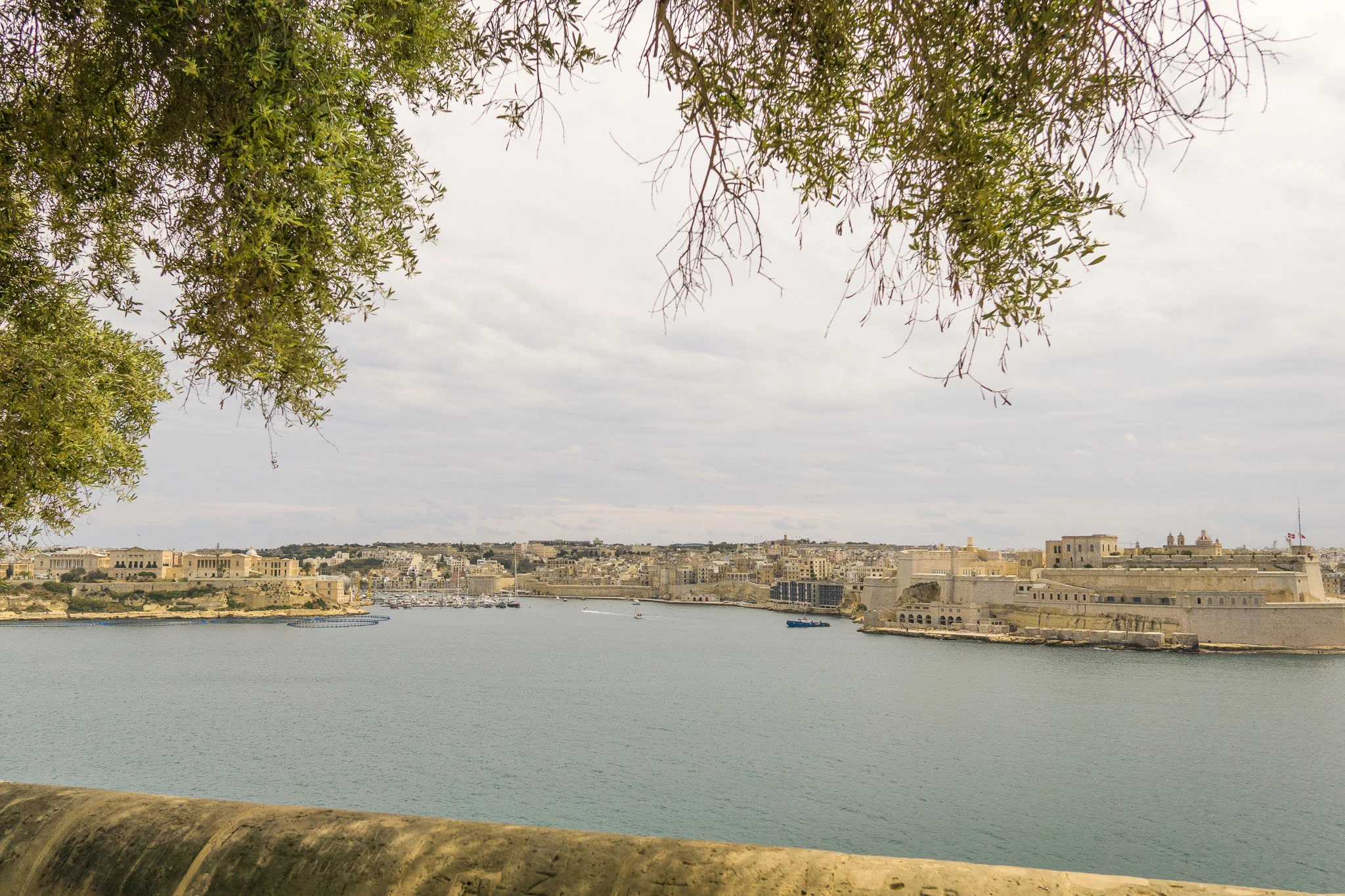 View from the Lower Barrakka Gardens.