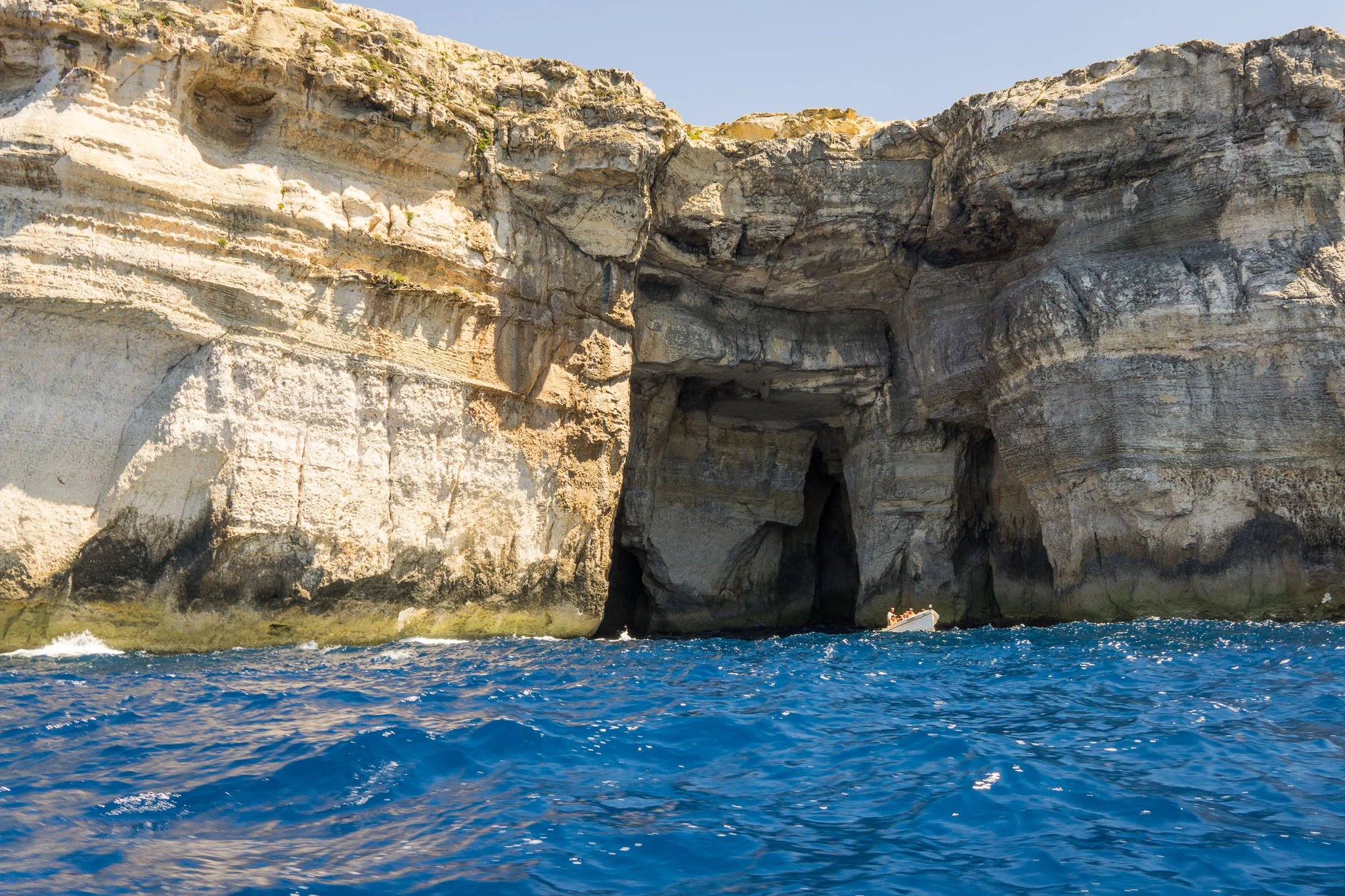 Checking out the cliffs in Gozo.