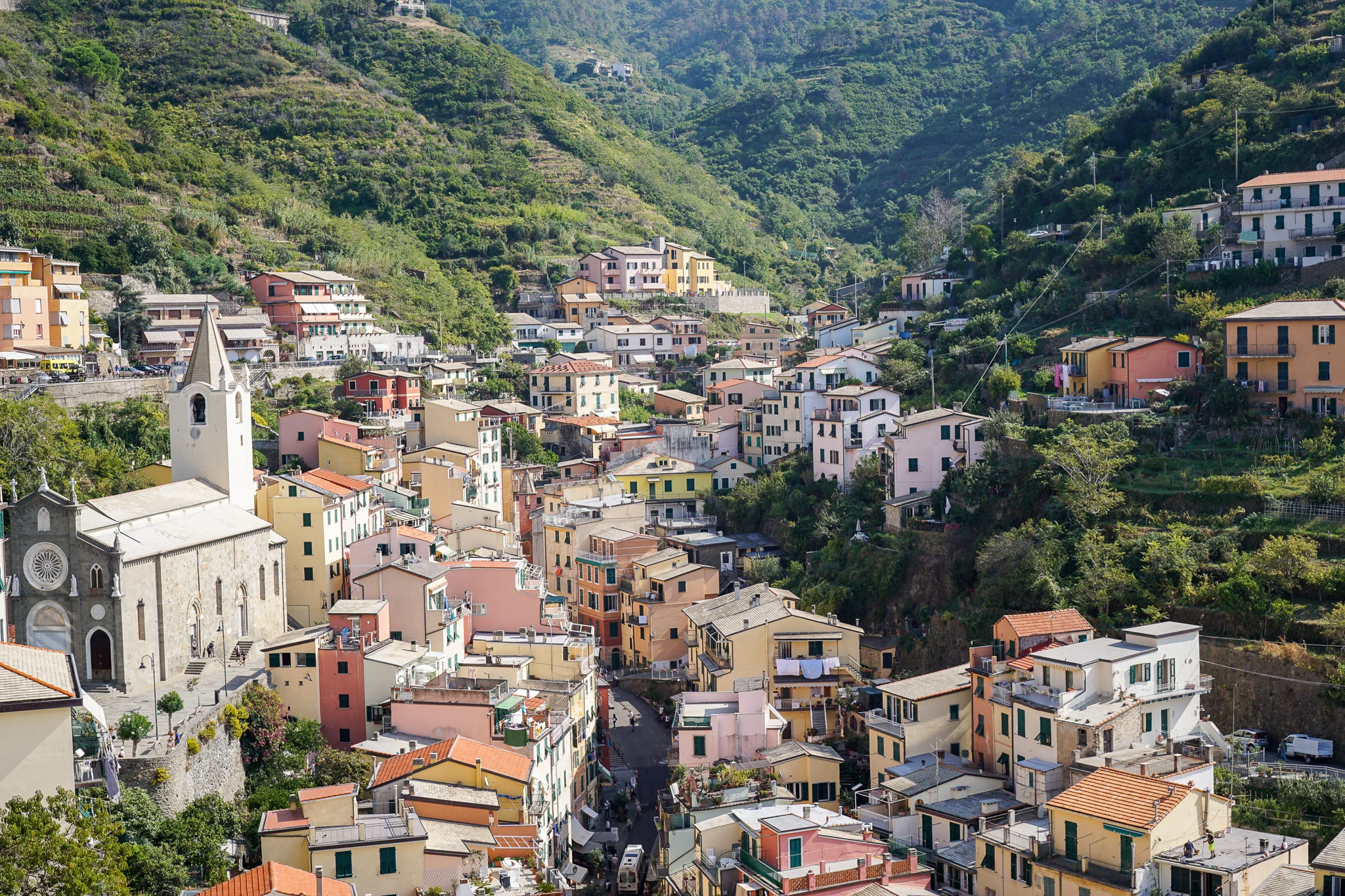 Riomaggiore from above.