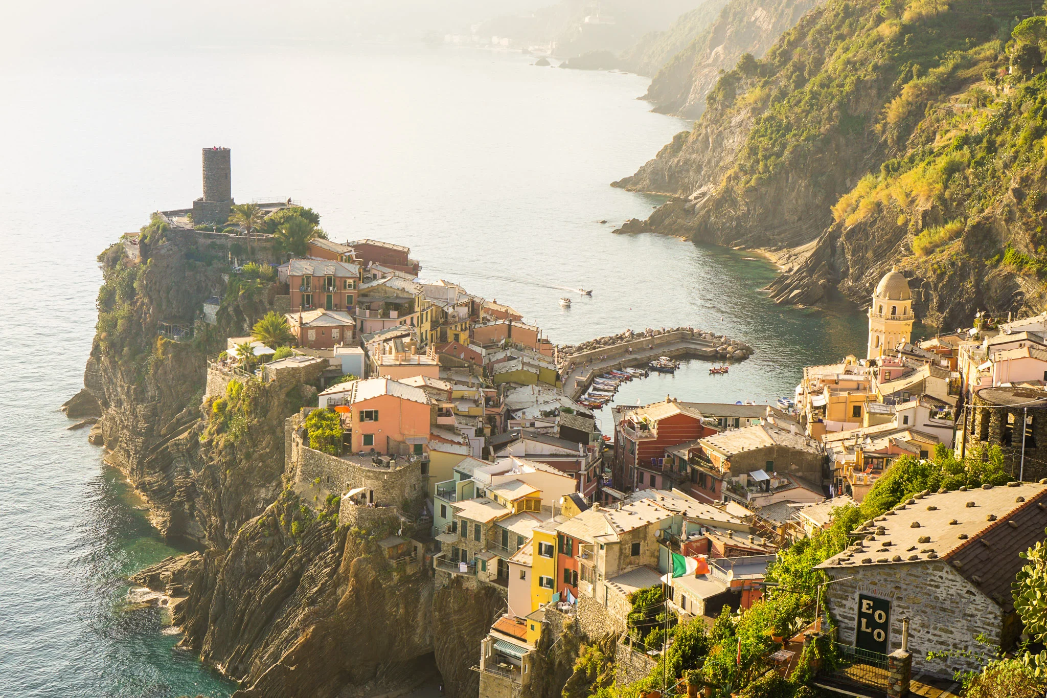 End your hike the second day at Golden Hour for beautiful light over Vernazza.