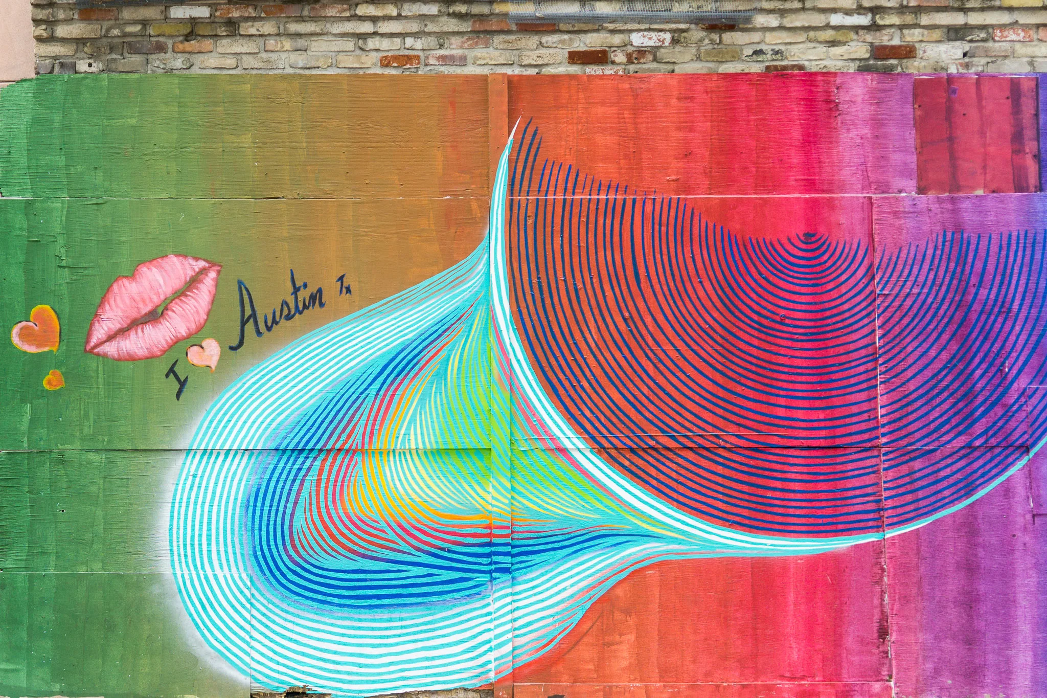 Street art on Congress Ave. by the Capitol.