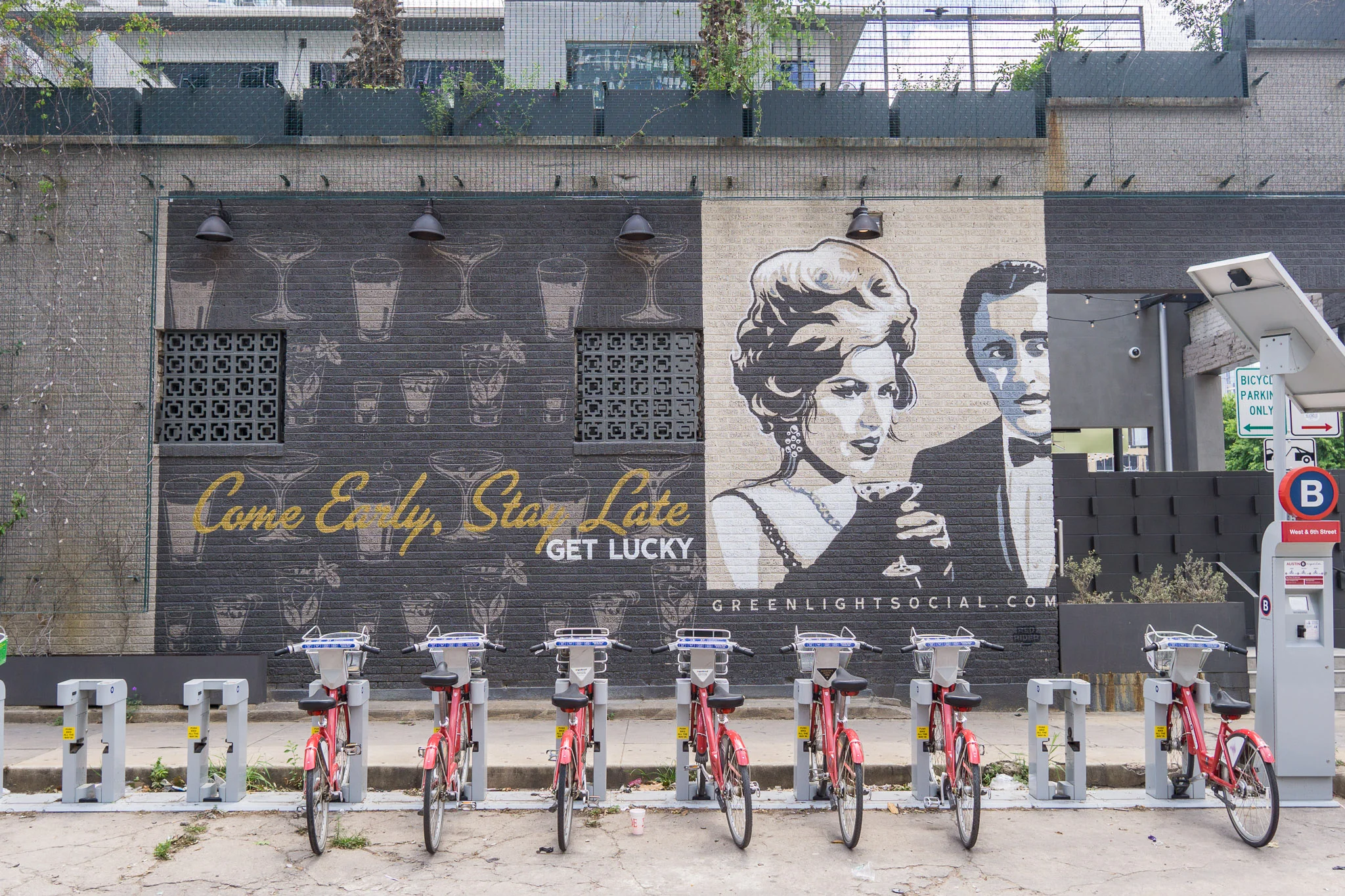 Another awesome mural outside Green Light Social on West 6th St.