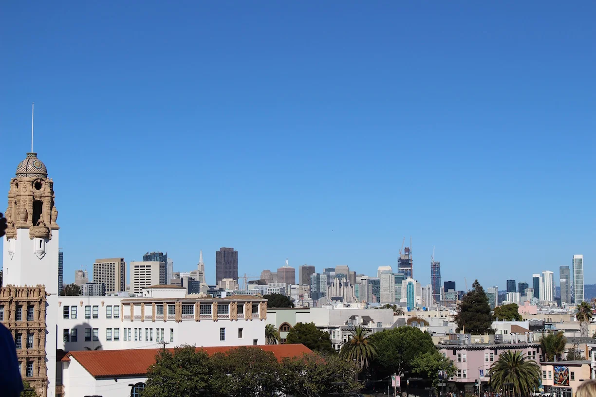 Skyline views from Mission Dolores Park.