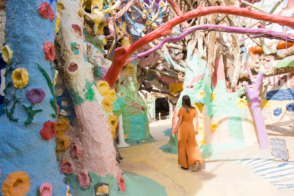 Inside the caves of the mountain. The artist says he used over 100,000 gallons to create this!