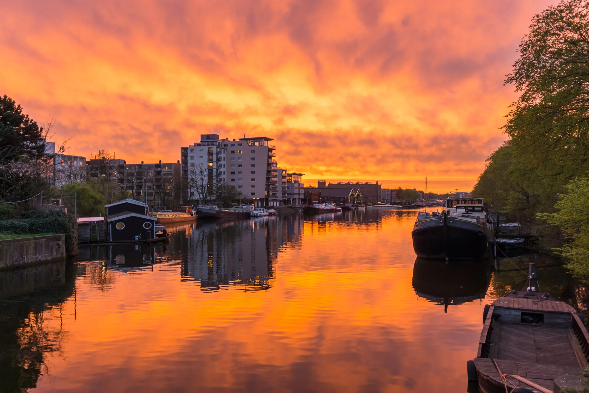The most epic sunset in Amsterdam. March, 2017