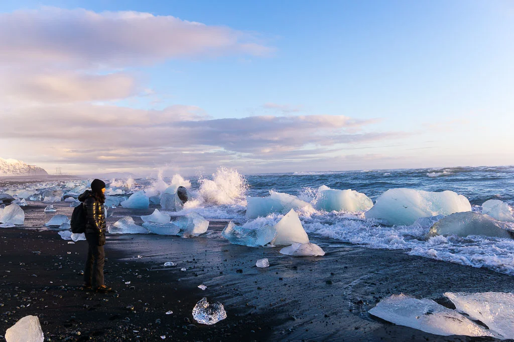 Diamond Beach, Iceland. January, 2017