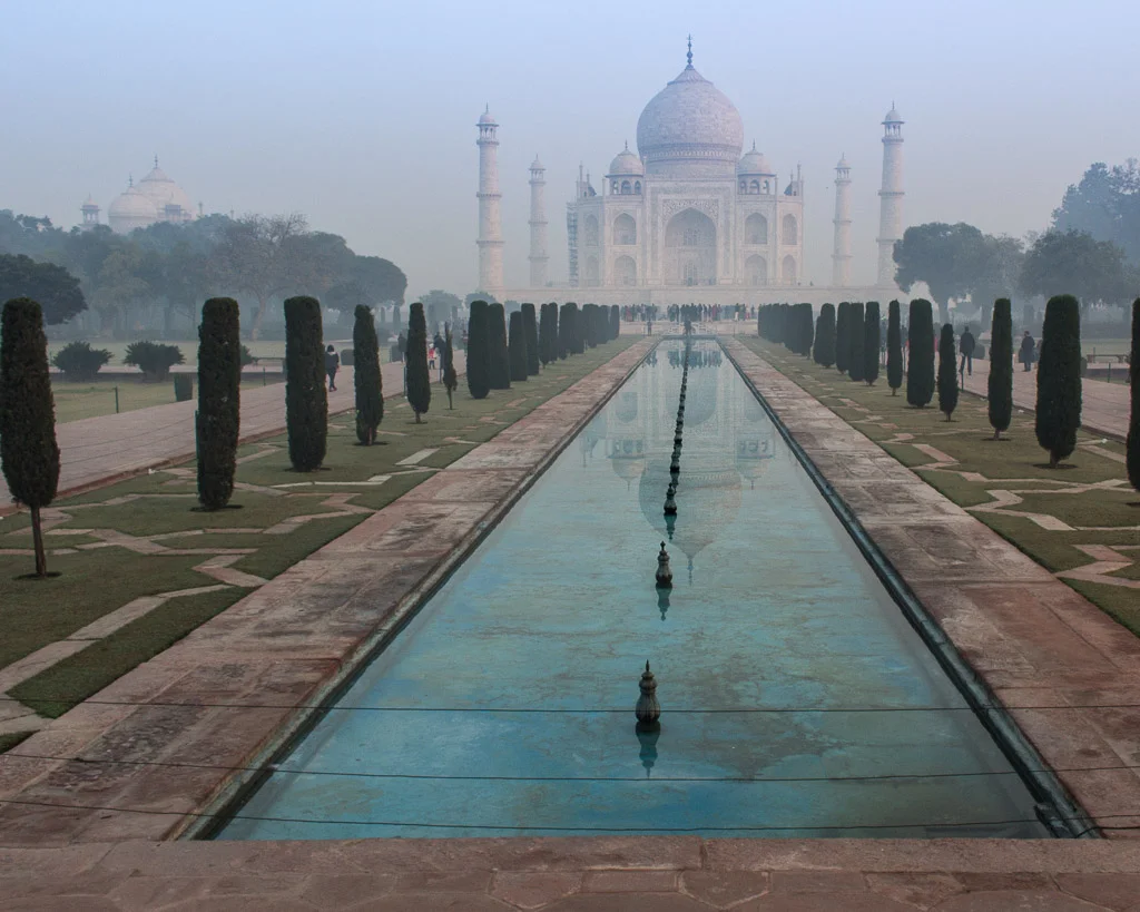 This picture was taken from the platform in front of the reflection pool.