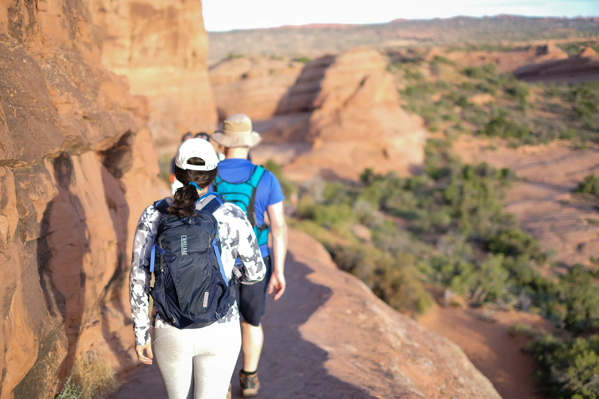 Hiking back from Delicate Arch