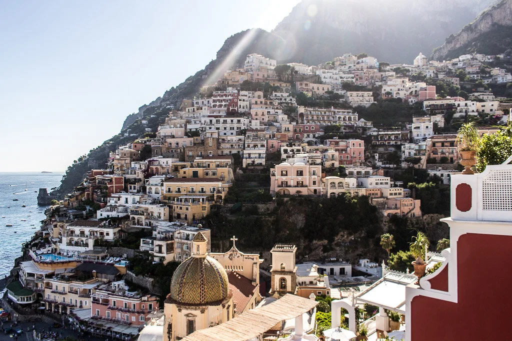 View from Franco's Bar in Positano on the Amalfi Coast