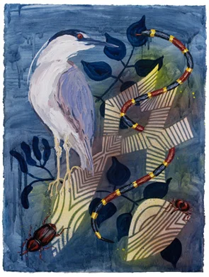 Biome: Everglades 1, 2010 30" x 23" Oil & spray paint on paper