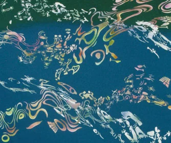 Spiders, fungi, etc., 2003 32" x 38" Oil & spray paint on canvas