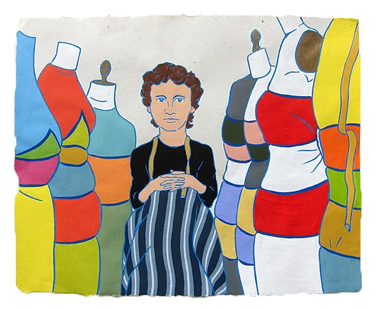 Elizabeth Hawes, 2014 16" x 20" Flashe on paper