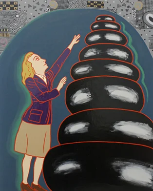 The Ladies: Munitions Plant 3, 1940s, 2011 30" x 24" Oil, enamel & flashe on canvas