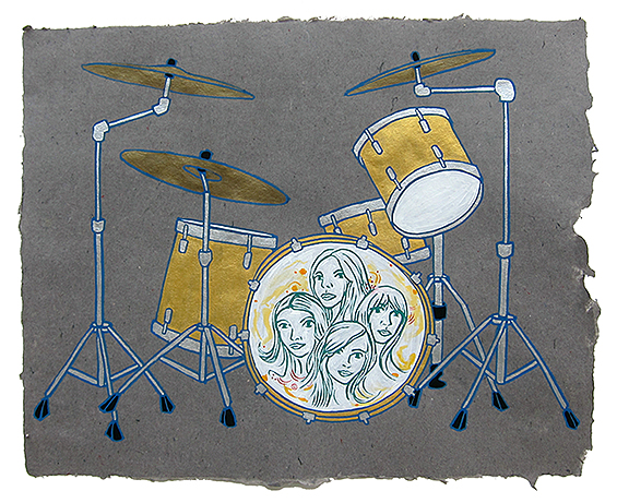   Torry Castellano's Drum Kit,  2013  16" x 20" Flashe on paper 