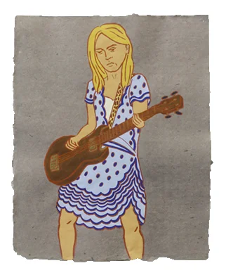 Kim Gordon, 2011 20" x 16" Flashe on paper