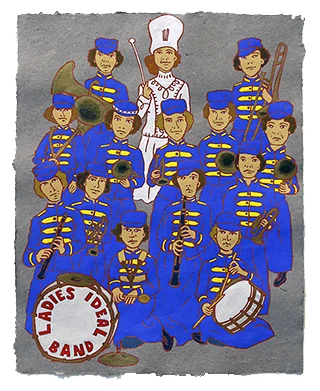 Ideal Band, 2011 20" x 16" Flashe on paper