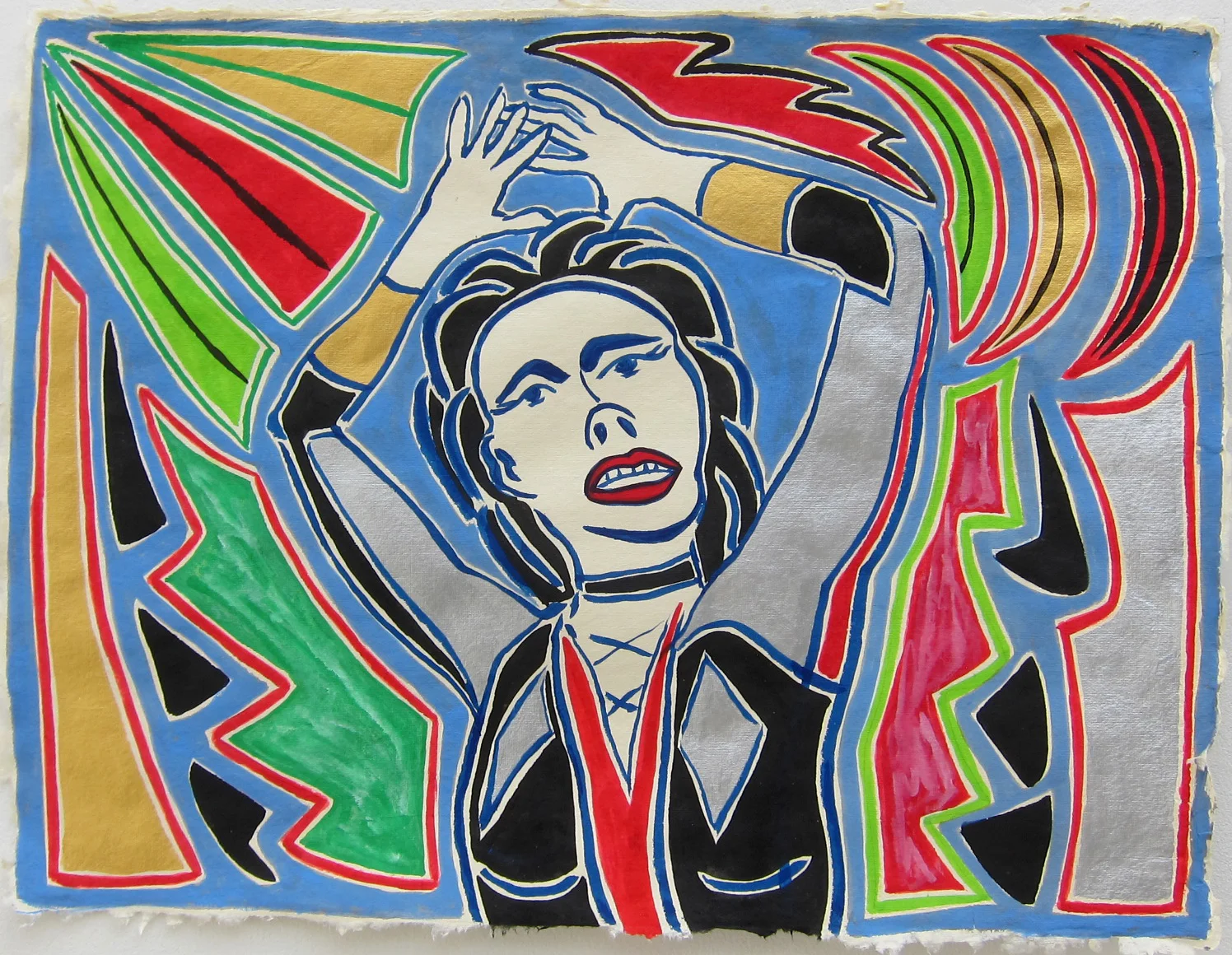 Siouxie Sioux , 2016 19"x25" flashe on paper