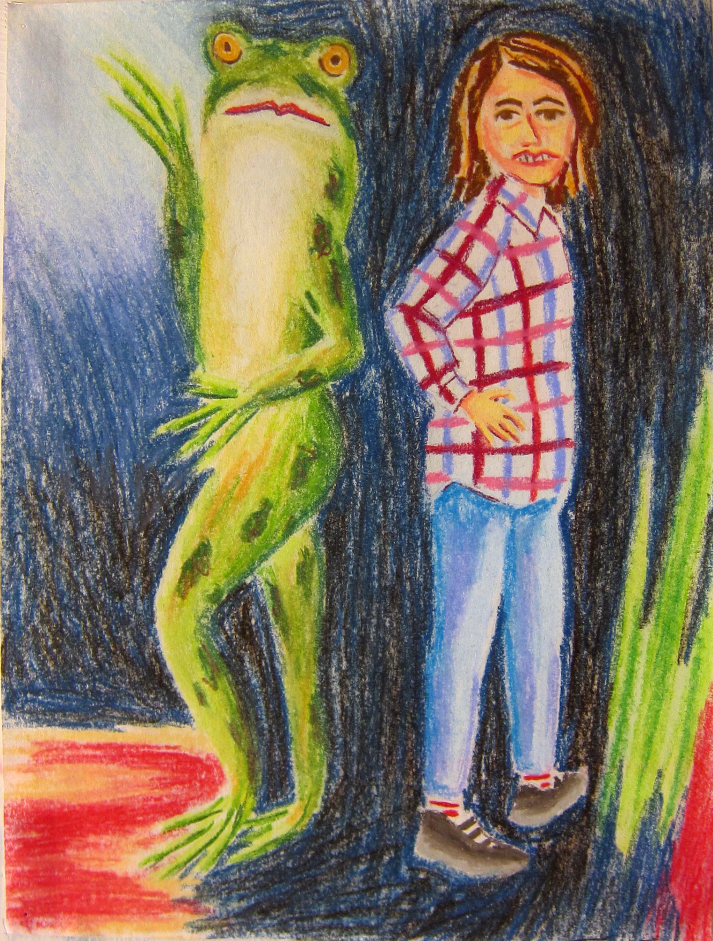 Posers 12”x9” pastel on paper 2018
