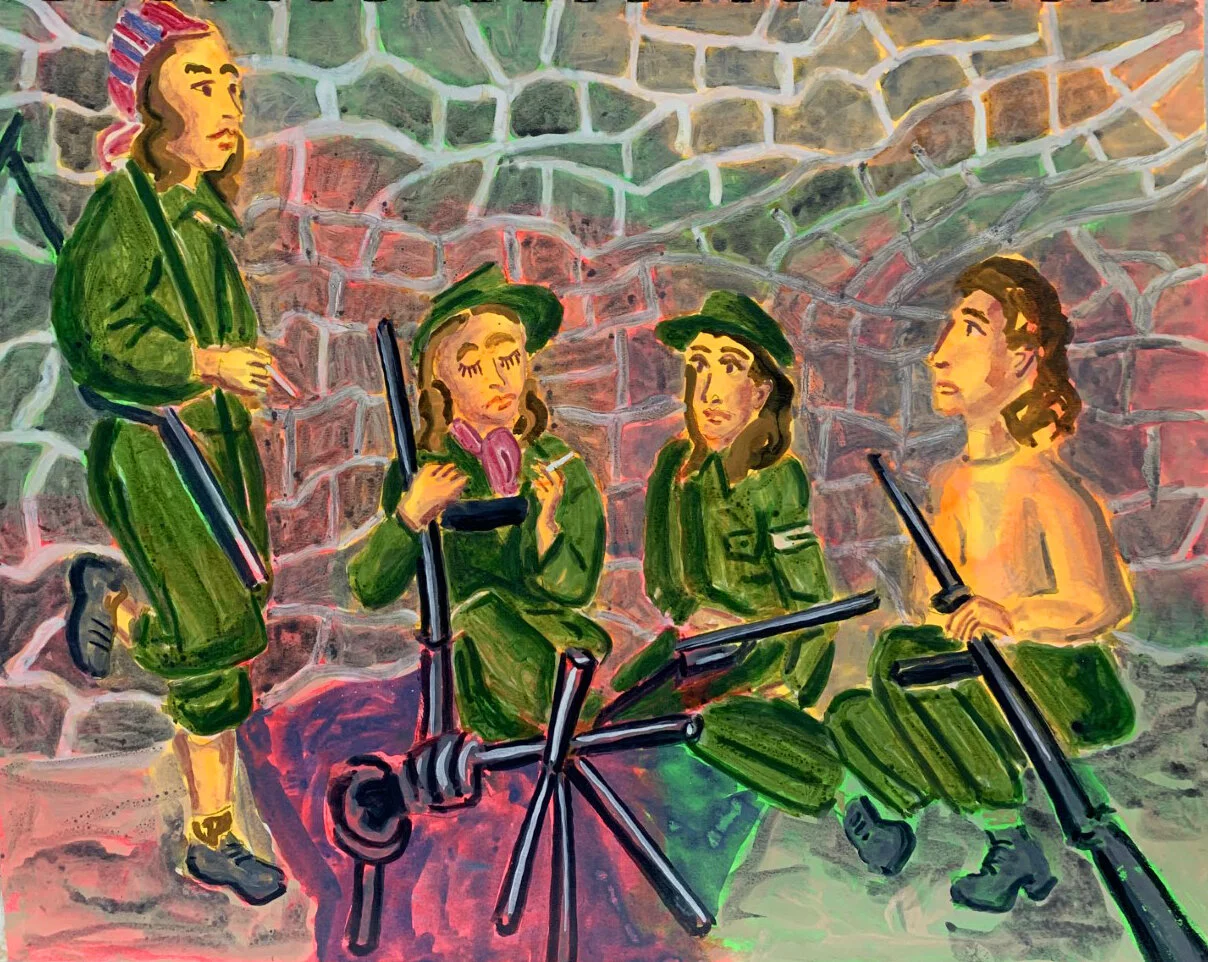 Italian Women Anti-Fascist Fighters, 1940s 9’x12” ink on paper 2019