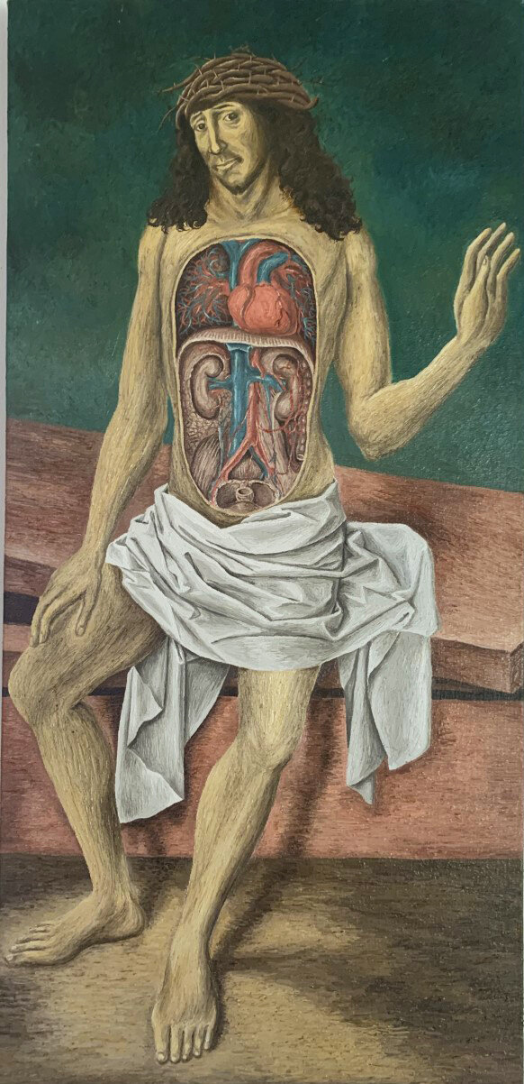   Body of Christ   28”x13”  oil on canvas  1986 