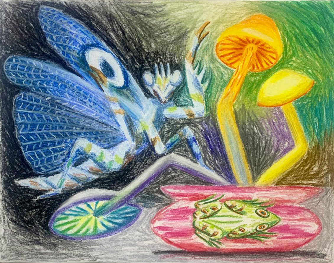   Untitled Still Life 3   conte pastel pencils on paper  11”x14”  2022 