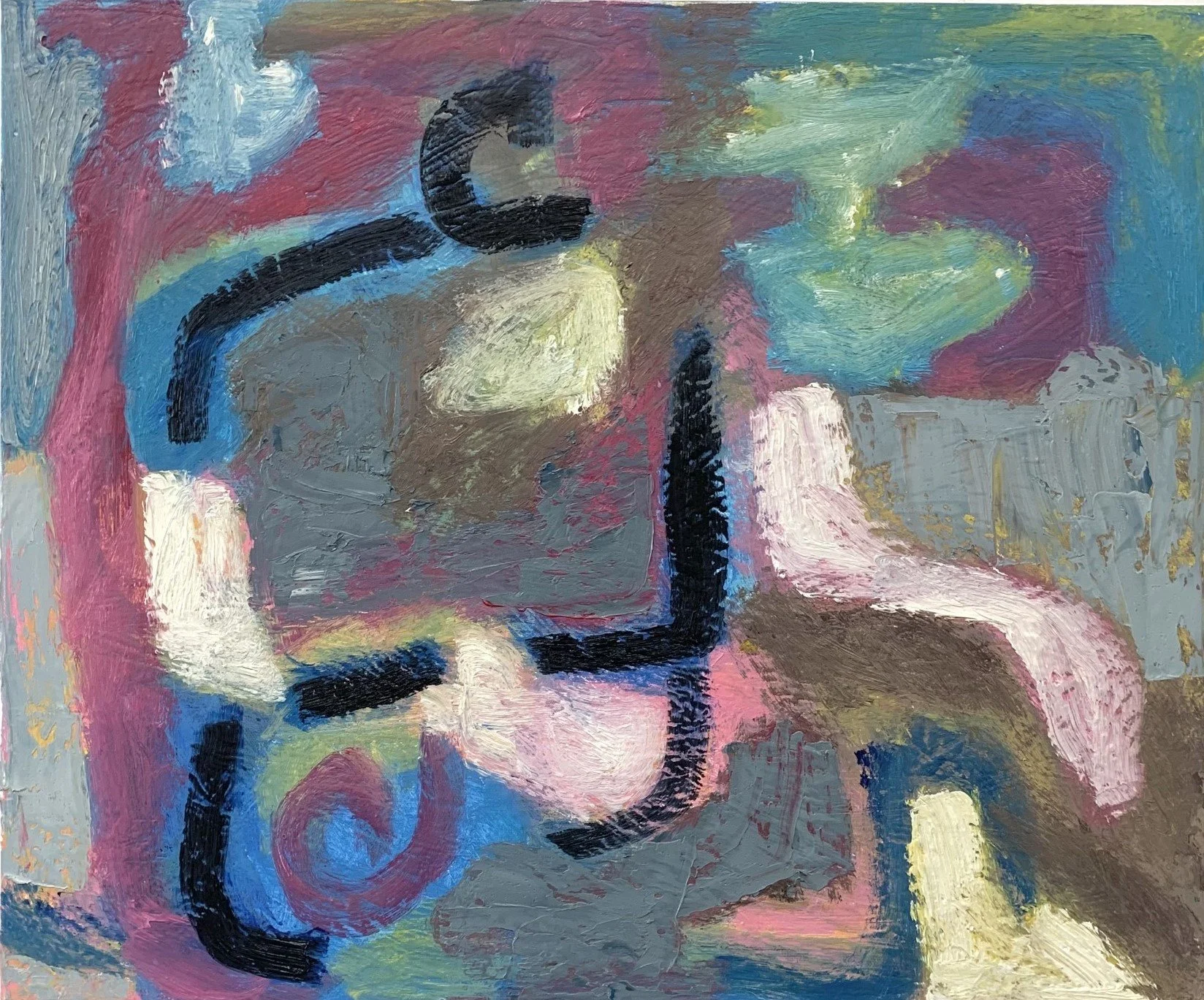   Curlicue   oil on canvas  20”x24”  2025 