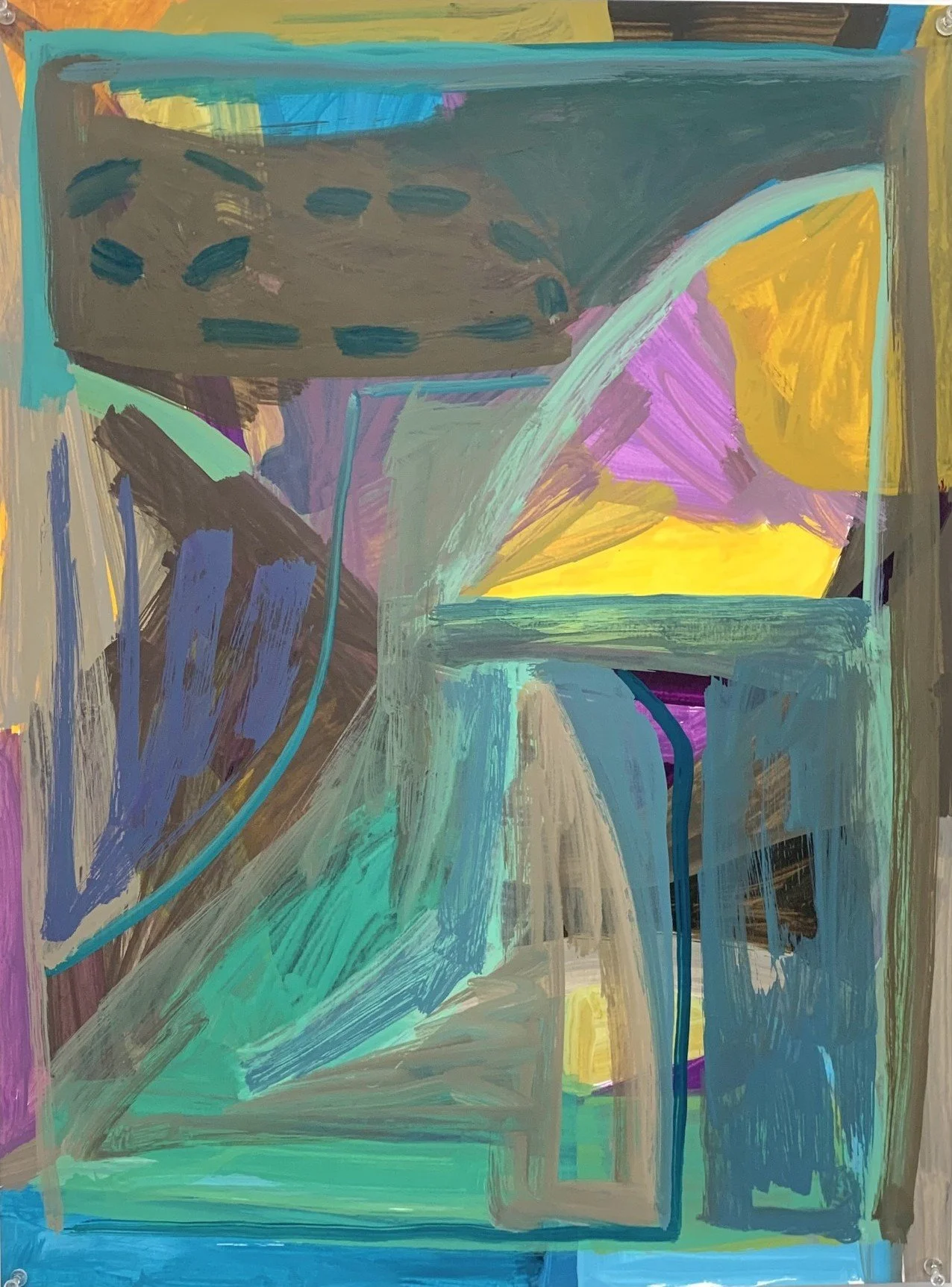   Swerve   Acrylic on paper  24”x18”  2026  
