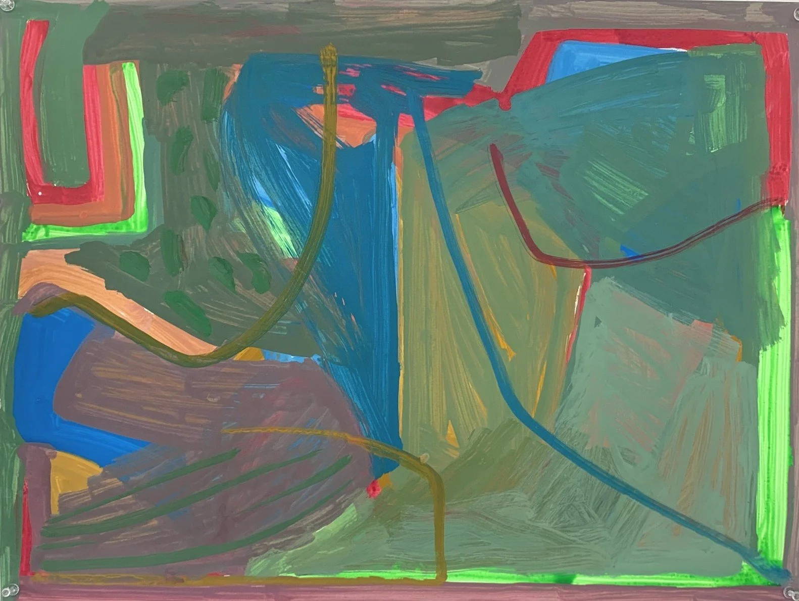   Hall of Mirrors   acrylic ink on paper  18”x24”  2026 