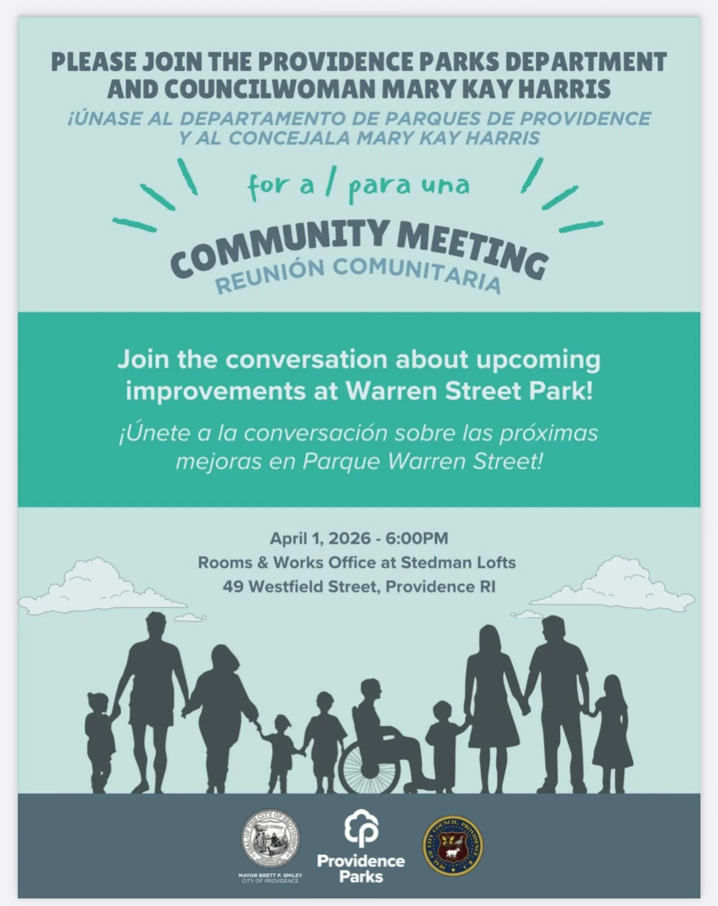 Please join us Wednesday, 4/1 at 6PM for a conversation about the future plans of Warren St. park!