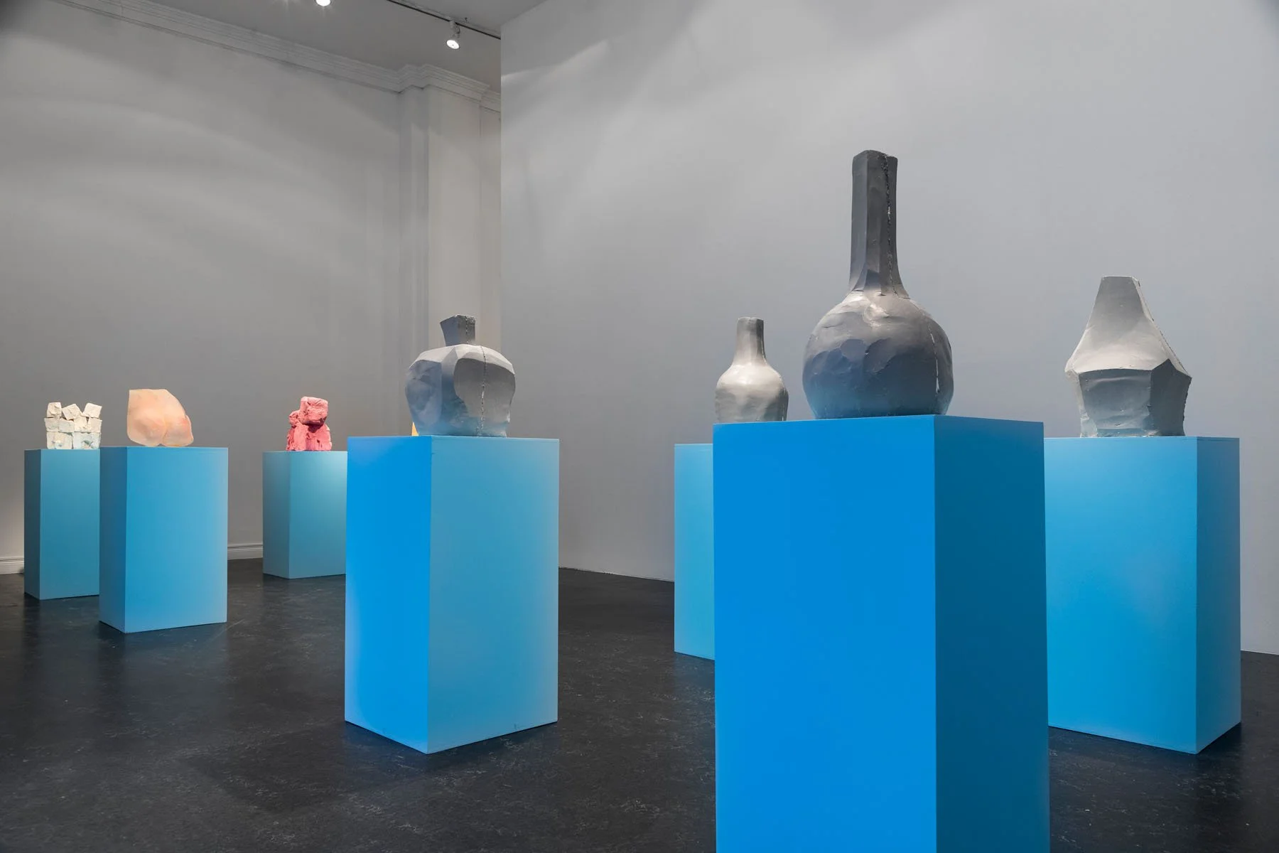   Escape, installation view, aquaresin and resin, dimensions variable,  Vasari Gallery, 2024.    