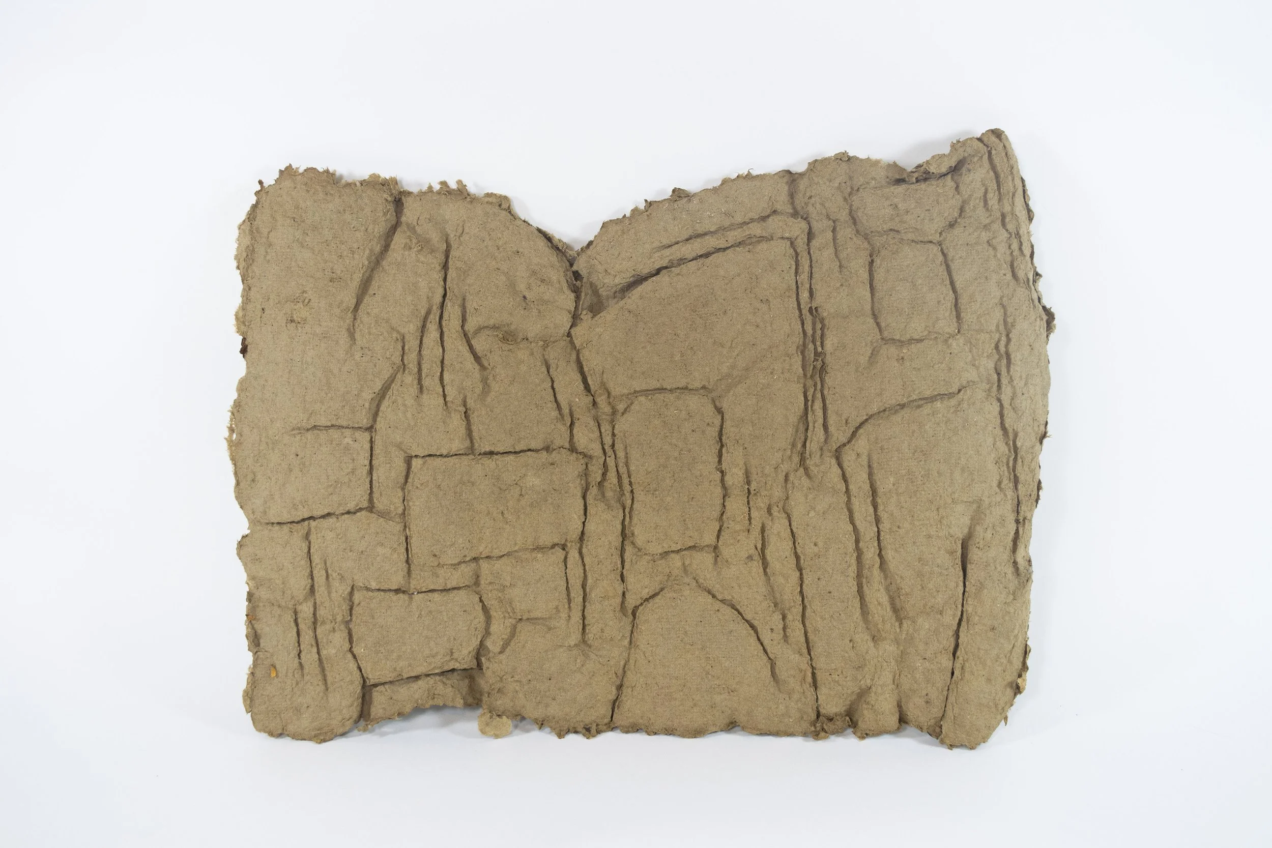  Sumerian, paper pulp, 20 x 25 x 1 inches, 2018.    