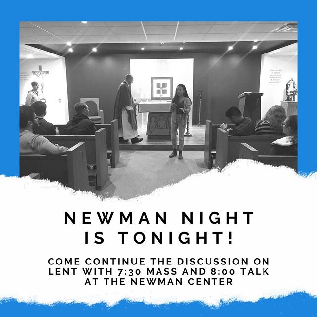 your weekly Tuesday reminder !! Newman night is tonight !