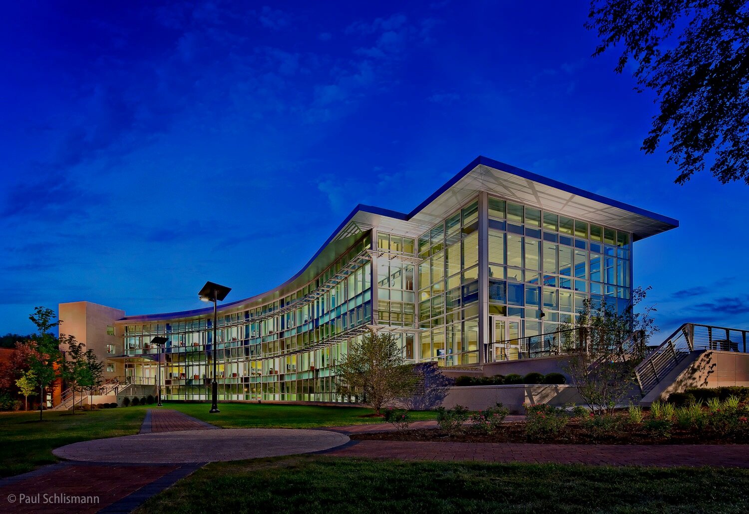 Las Vegas architectural photographer _ Dusk exterior view of Lewis University  