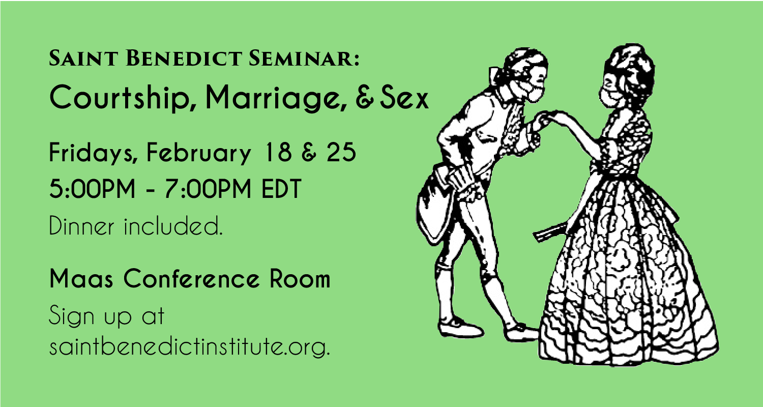 Saint Benedict Seminar Courtship, Marriage, and Sex — Saint Benedict Institute photo